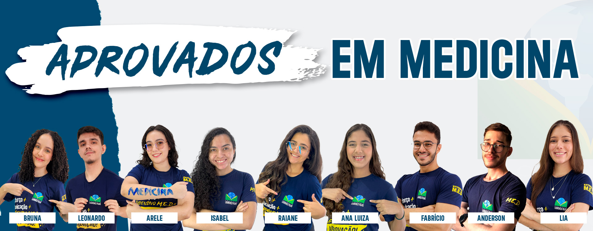 Alunos do Colégio Lourenço Filho aprovados em Medicina.